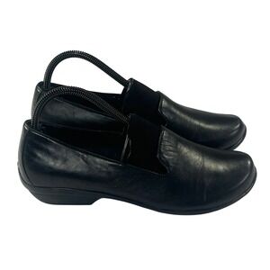 Dansko Olivia Loafers Womens 39/8.5-9 Black Leather Slip On Comfort Minimalist